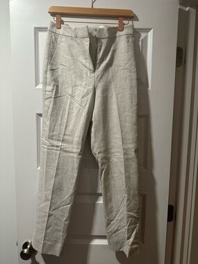J. Crew Linen-Blend Pants in Light Beige